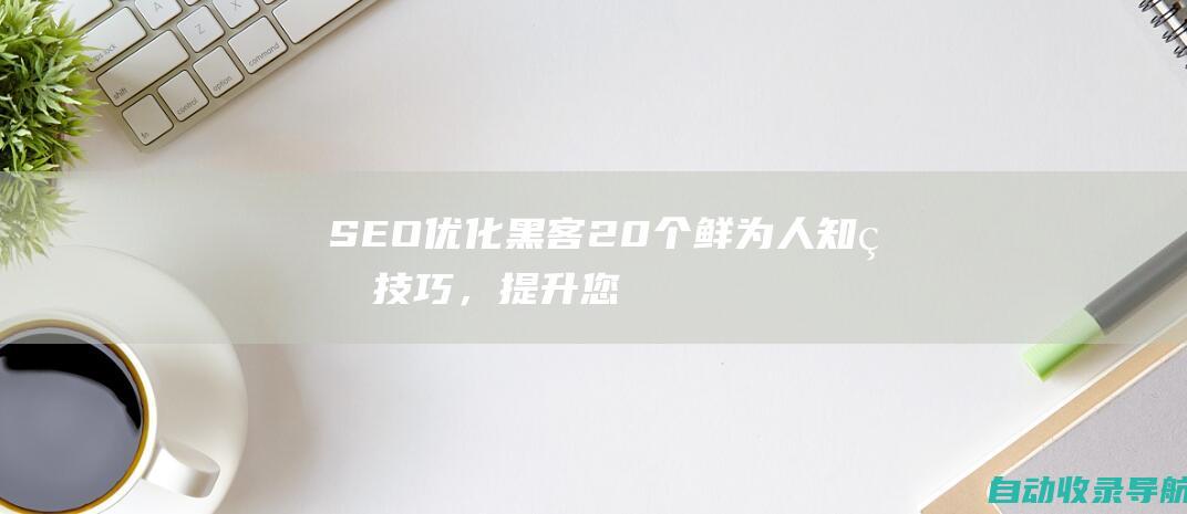 SEO优化黑客：20个鲜为人知的技巧，提升您的网站排名