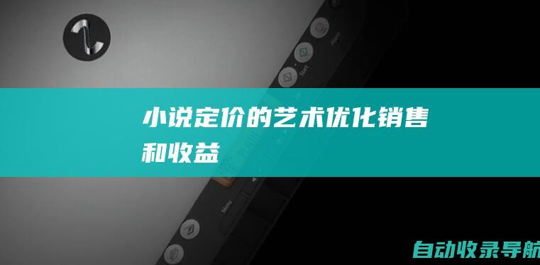 小说定价的艺术：优化销售和收益