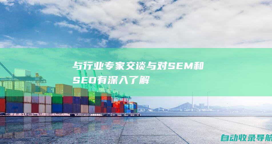 与行业专家交谈：与对SEM和SEO有深入了解的行业专家交谈可以帮助您了解术语的正确发音。