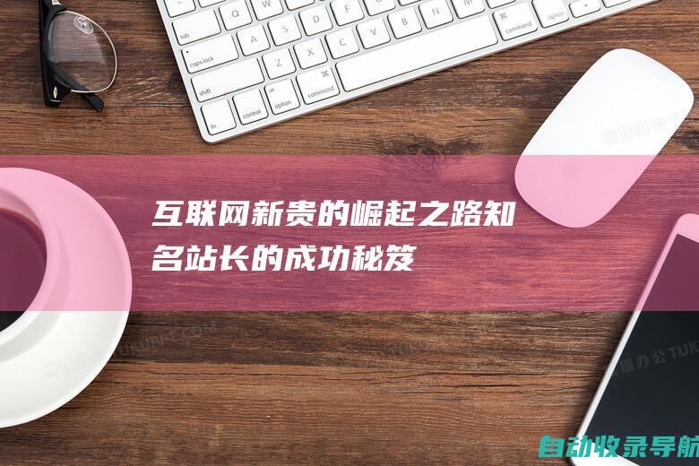 互联网新贵的崛起之路：知名站长的成功秘笈