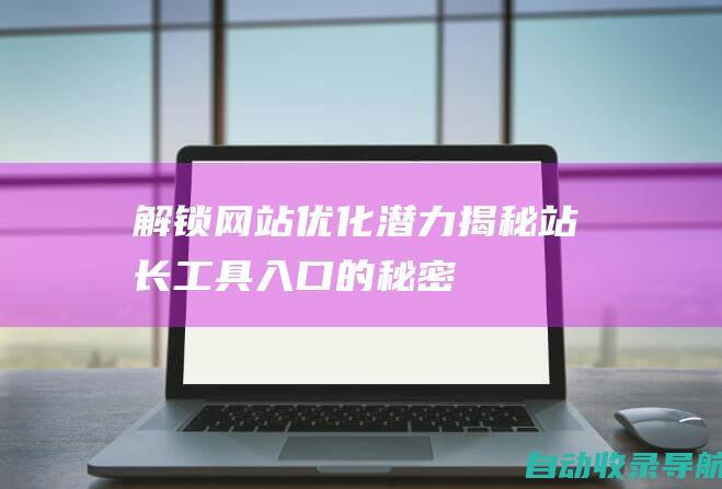 解锁网站优化潜力：揭秘站长工具入口的秘密