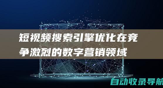 短视频搜索引擎优化：在竞争激烈的数字营销领域蓬勃发展