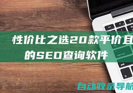 性价比之选：20款平价且有效的SEO查询软件