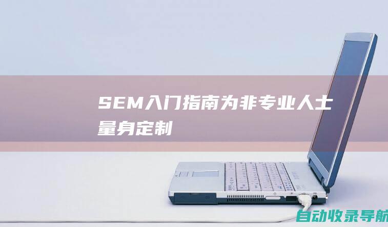 SEM入门指南：为非专业人士量身定制