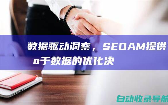 数据驱动洞察，SEOAM提供基于数据的优化决策