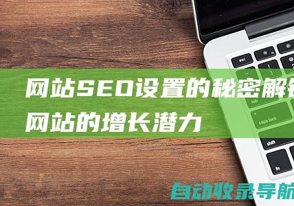 网站SEO设置的秘密：解锁您网站的增长潜力