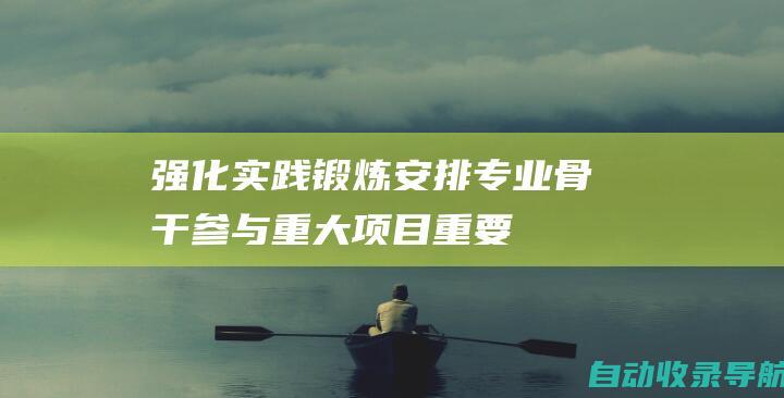 强化实践锻炼：安排专业骨干参与重大项目、重要调查等任务，在实践中锤炼业务能力，提高解决实际问题的能力。