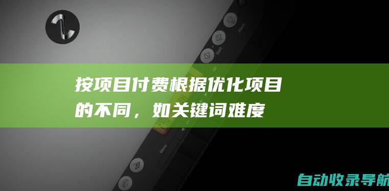 按项目付费：根据优化项目的不同，如关键词难度、竞争激烈程度，设定不同的费用。