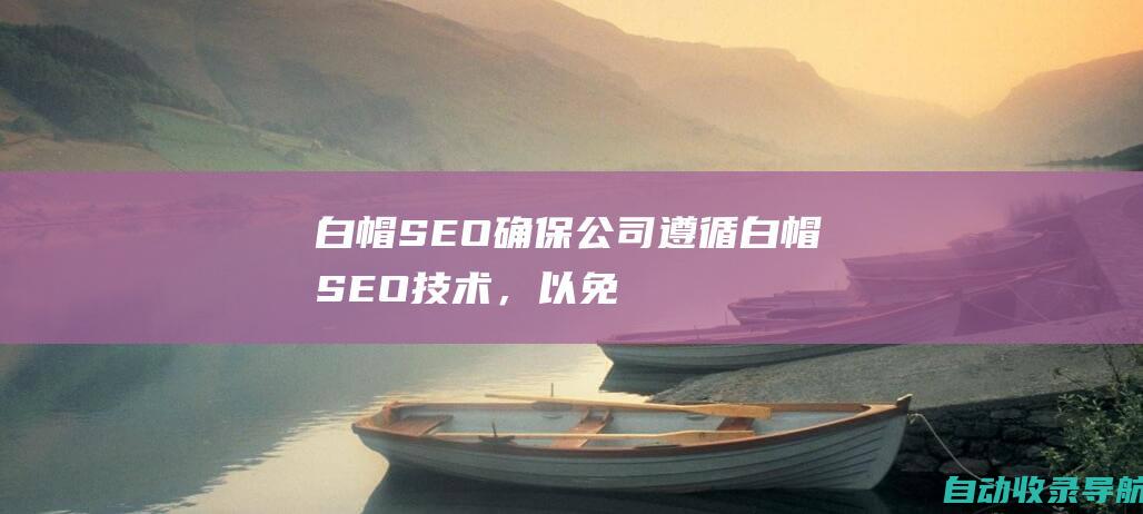 白帽SEO：确保公司遵循白帽SEO技术，以免您的网站受到惩罚。