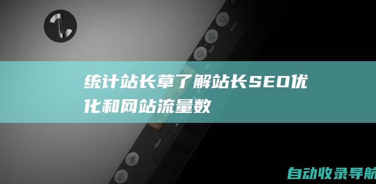 【统计站长草】了解站长SEO优化和网站流量数据分析技巧