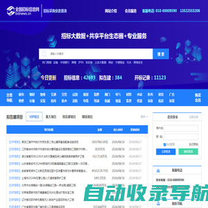 全国招标信息网-招标网|采购招标|国内招标采购大数据共享平台✅